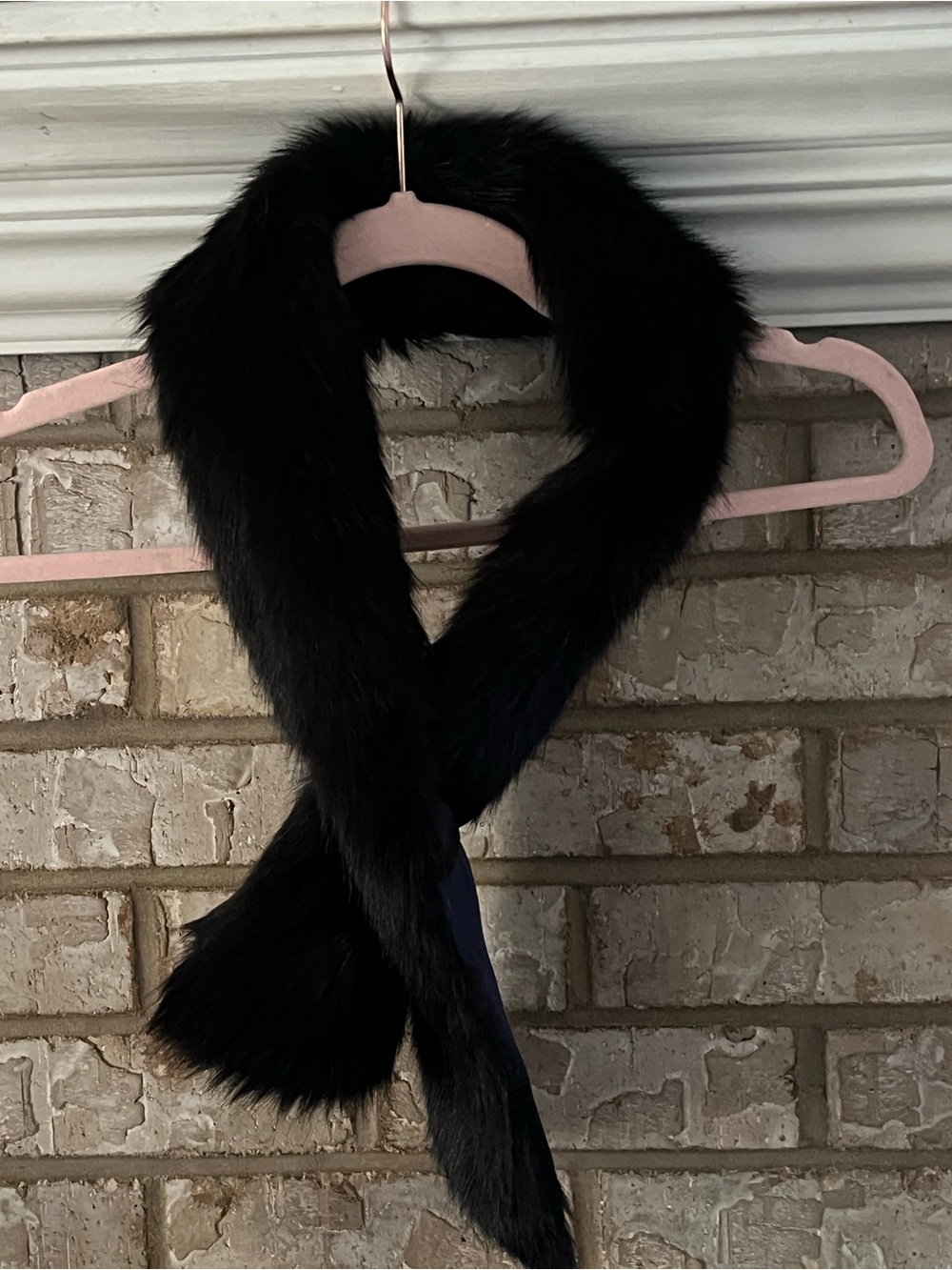 Unreal Fur Black Faux Fur Scarf never worn